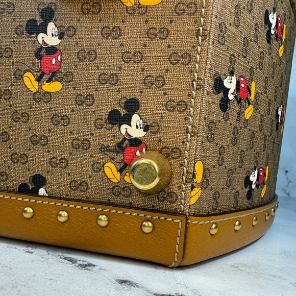 Gucci Disney Hat Box Mickey Mouse GG monogram travel trunk bag Luggage Rare - Picture 14 of 16